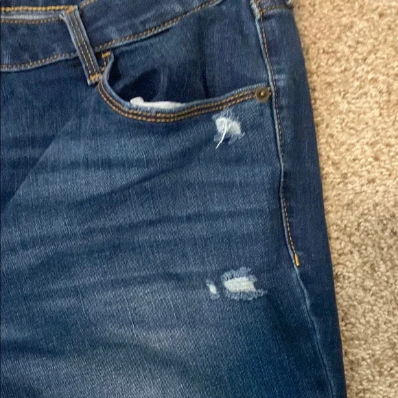 Old Navy Blue Skinny Jeans with Distressed Details - Picture 6 of 8